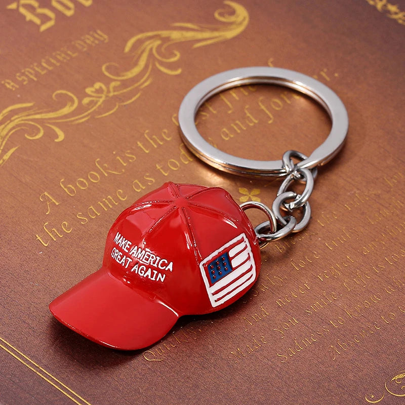 Trump Red Hat Pendant Keychain