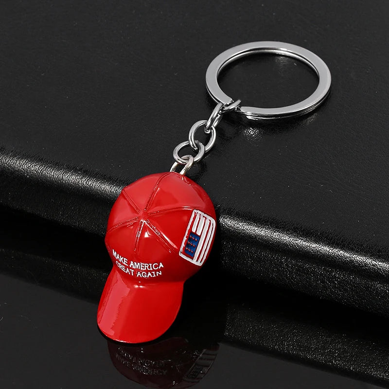 Trump Red Hat Pendant Keychain