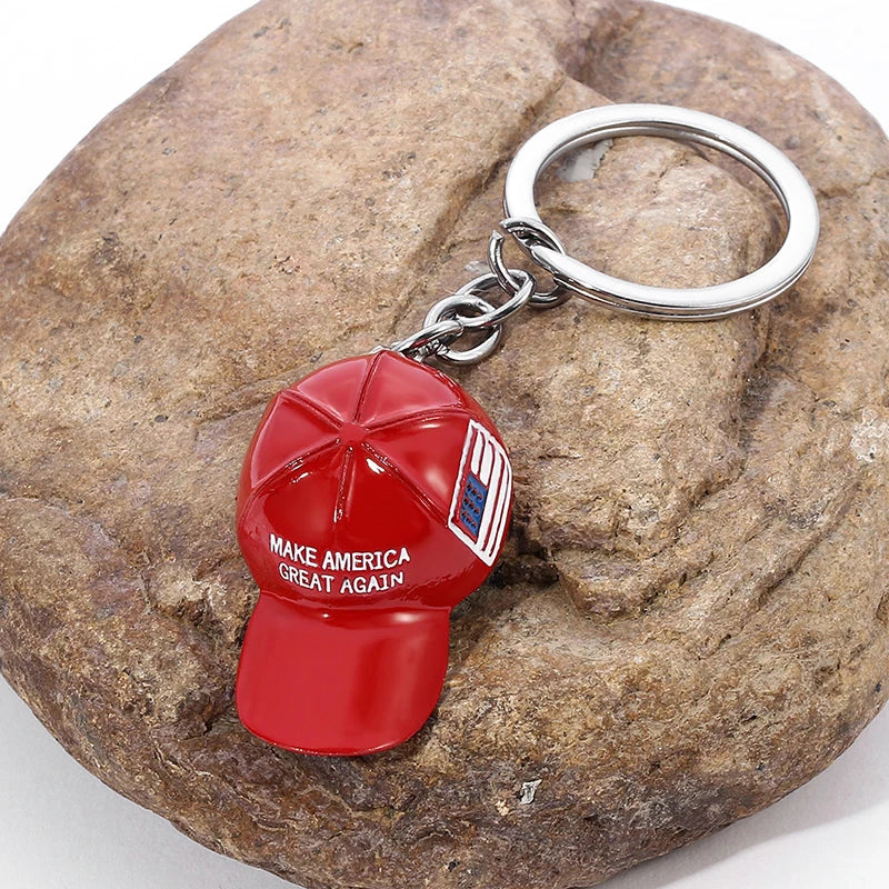 Trump Red Hat Pendant Keychain