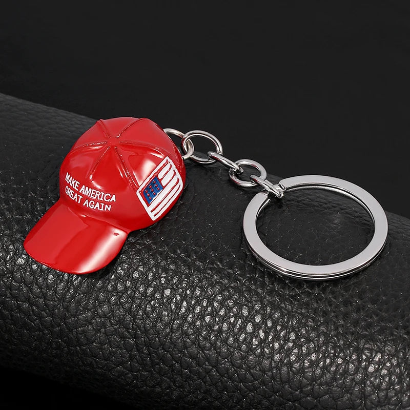 Trump Red Hat Pendant Keychain